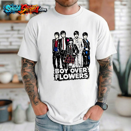 Boy Over Flower polera-Camiseta | 100% Algodon