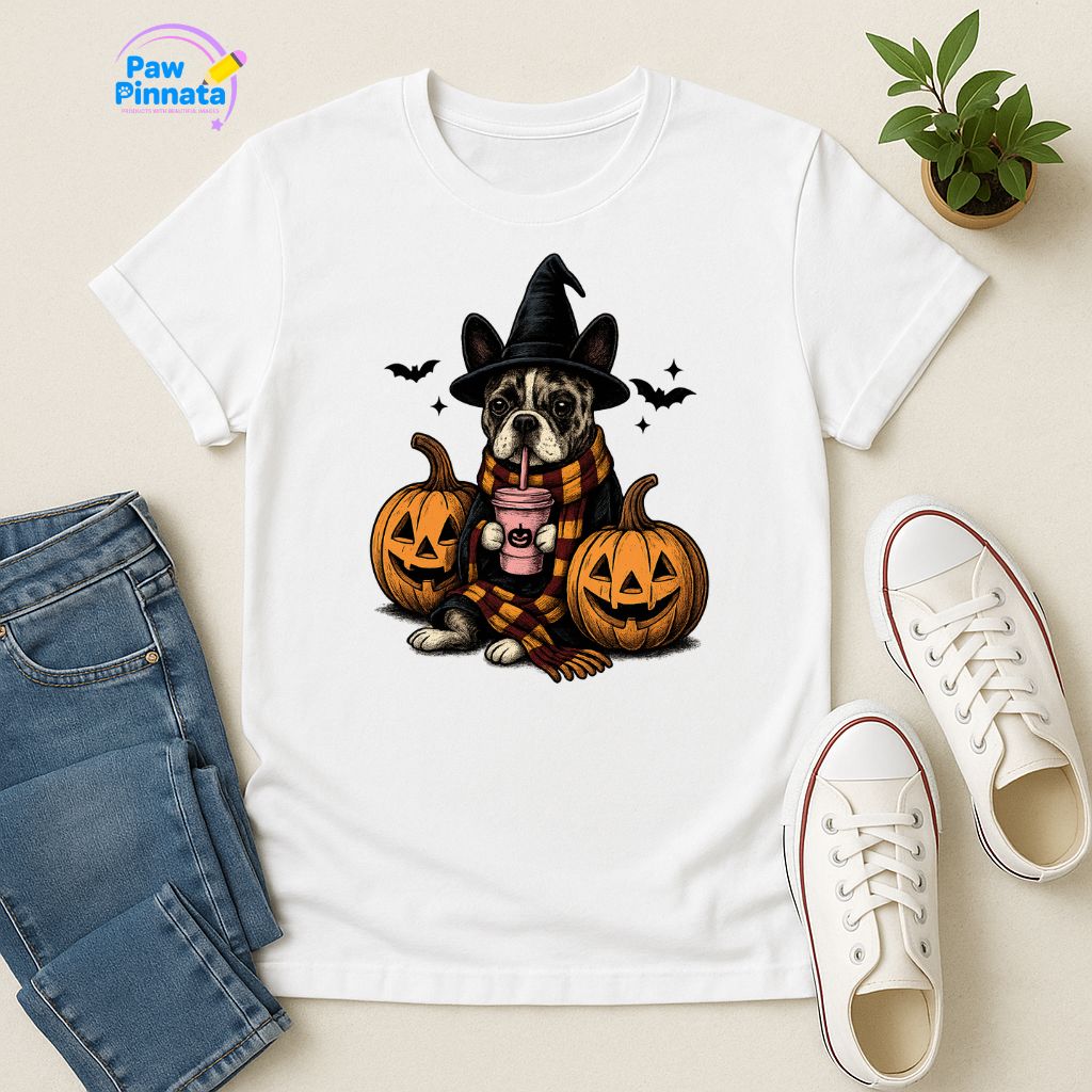 Polera Unisex Style| Bulldog Frances Merle | 100% Algodón| Dog Lover| Cat Lover| Magico| Estilo Escuela Magica