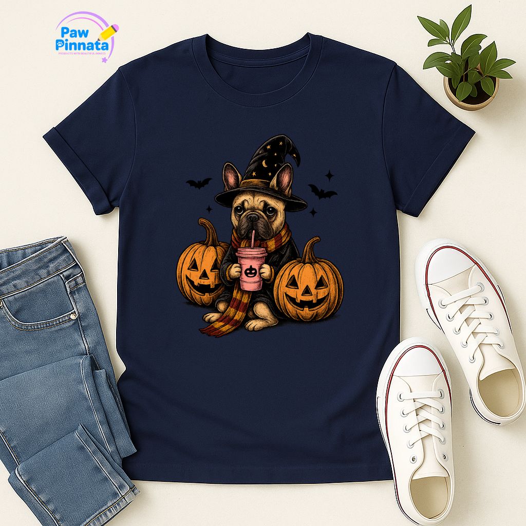 Polera Unisex Style| Bulldog Frances | 100% Algodón| Dog Lover| Cat Lover| Magico| Estilo Escuela Magica