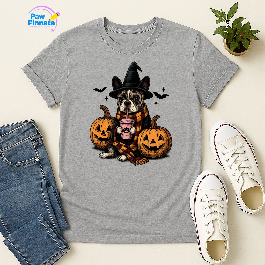 Polera Unisex Style| Bulldog Frances Merle | 100% Algodón| Dog Lover| Cat Lover| Magico| Estilo Escuela Magica