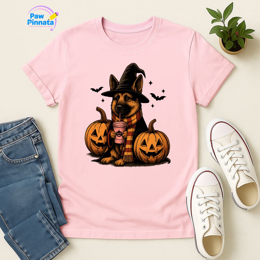 Polera Unisex Style| Pastor Alemán | 100% Algodón| Dog Lover| Cat Lover| Magico| Estilo Escuela Magica