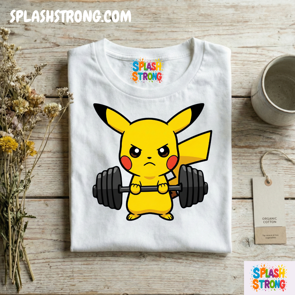 Pikachu Strong | Polera 100% Algodón