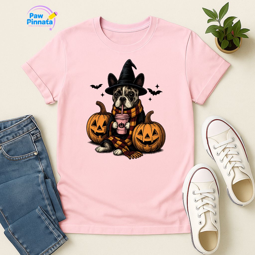 Polera Unisex Style| Bulldog Frances Merle | 100% Algodón| Dog Lover| Cat Lover| Magico| Estilo Escuela Magica