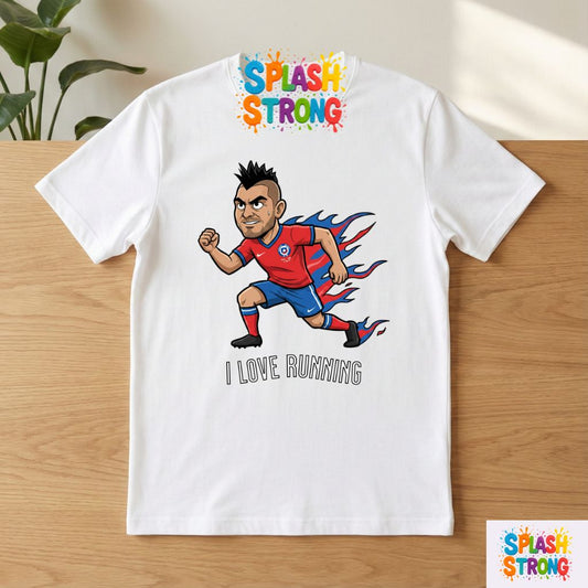 Arturo Vidal el King I love Running | Polera 100% Algodón